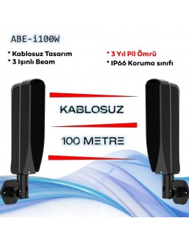 ABE-i100W KABLOSUZ 3 IŞINLI 100 METRELİK HARİCİ TİP INFRARED BEAM DEDEKTÖRÜ / IŞIN BARİYERİ