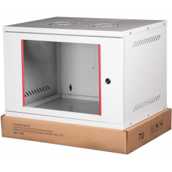 SMARTKOM 9U 19" Security Box Duvar Tipi Kabinet, Demonte, 542mm Genişlik, 400mm Derinlik, Açık Gri Renk