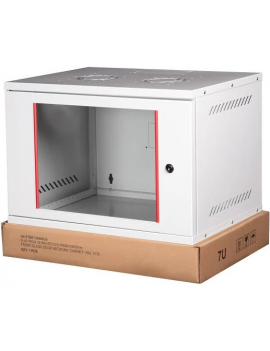 SMARTKOM 9U 19" Security Box Duvar Tipi Kabinet, Demonte, 542mm Genişlik, 400mm Derinlik, Açık Gri Renk