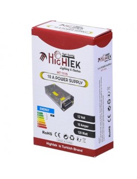 HİGHTEK 12V 10A Smps Metal Kasa Adaptör HT-1115