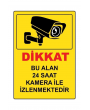  Bu Alan Kamera Ile Izlenmektedir Uyarı Sticker Folyo - 25x35 Cm Yağmurdan Etkilenmez